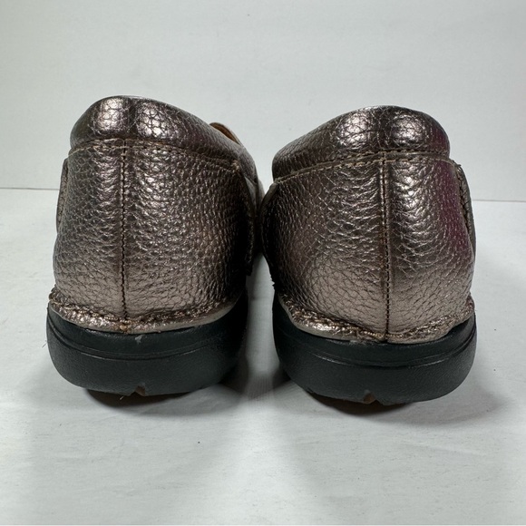 Clarks Un Loop Stride Pebble Metallic Leather Slip On Shoes Women's Size 9M - Picture 5 of 10
